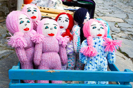 Made of cloth doll, toy baby, Sirince village / Izmir / Turkeyの写真素材
