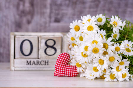 March 8th wooden calendar, World Woman's Day