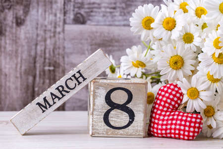 March 8th wooden calendar, World Woman's Day