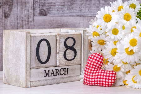 March 8th wooden calendar, World Woman's Day