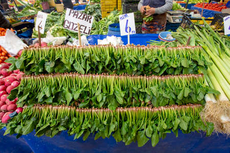 Bostanli / Izmir / Turkey, February 20, 2019, Bostanli vegetables market bazaar (Bospa)のeditorial素材