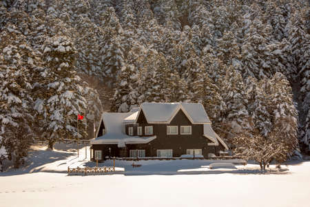 Golcuk / Bolu / Turkey, winter snow landscape. Travel concept photo.