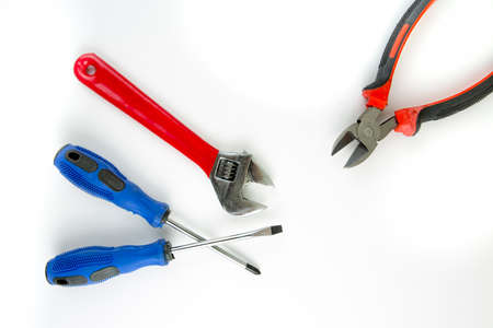 Set of tools, Many tools isolated on white background.