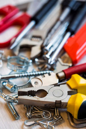 Set of tools, Many tools isolated on white background.