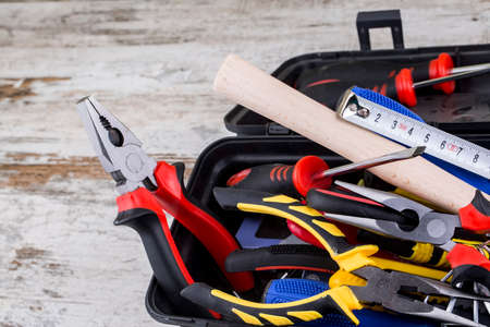 Set of tools, Many tools isolated on white background.