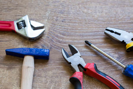 Set of tools, Many tools isolated on white background.の写真素材