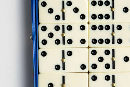 Falling dominoes. Domino effect. The domino game.
