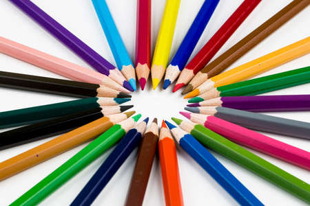 Color pencils isolated on the background. Close up.の写真素材