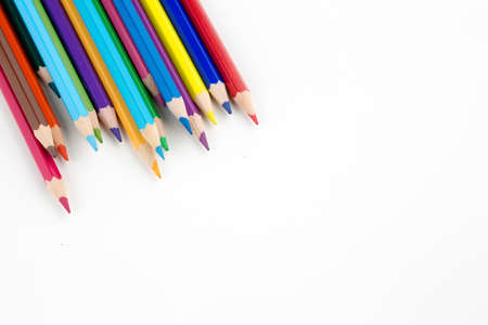 Color pencils isolated on the background. Close up.の写真素材