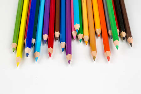 Color pencils isolated on the background. Close up.の写真素材
