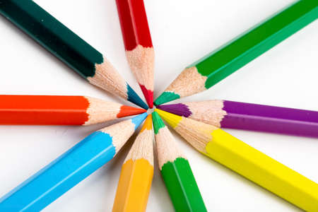 Color pencils isolated on the background. Close up.の写真素材