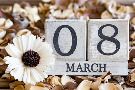 March 8th calendar, World of woman dayの写真素材