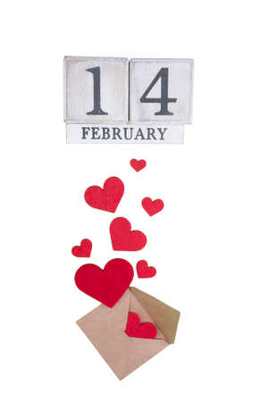 February 14th calendar; world of valentine's day concept.
