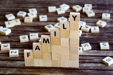 Wooden alphabet; blog write on the wooden background