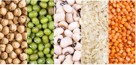 Legumes Natural Raw Mix Food Collage