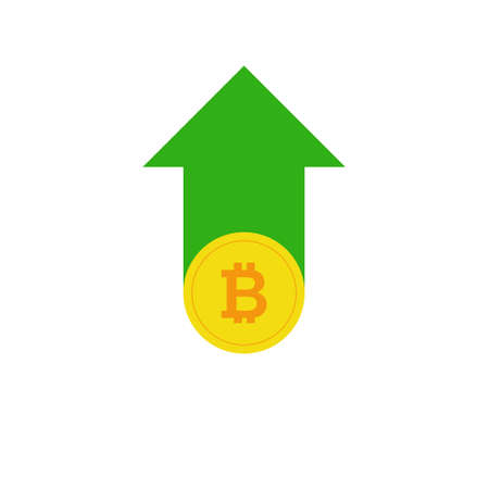Bitcoin growth concept. Bitcoin revenue illustrationの写真素材
