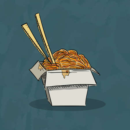 Seamless pattern with different fast foods. Design for banner and print.の写真素材