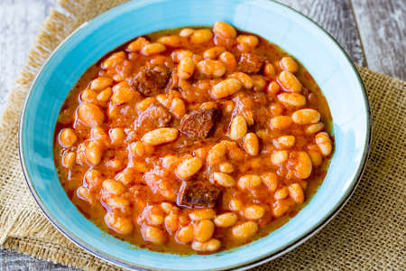 Traditional delicious Turkish foods; Dried beanの写真素材