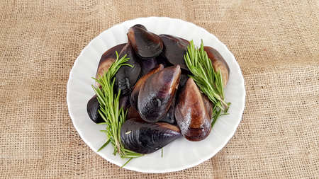 Turkish Street Food Stuffed Mussels with Lemon / Midye Dolma