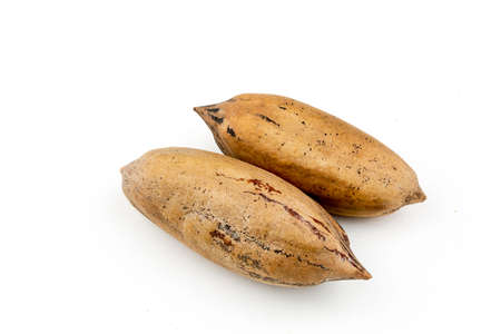 Fresh pecan nuts isolated on a white background