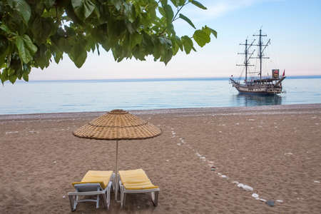 Antalya / Turkey, May 20, 2018, Cirali beach in Antalya.のeditorial素材