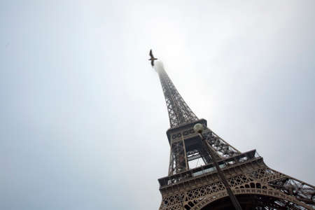 Eiffel tower in Paris. Travel concept photo.のeditorial素材