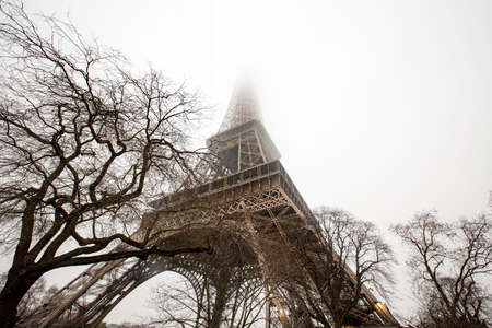 Eiffel tower in Paris. Travel concept photo.のeditorial素材