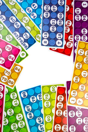 Colorful card game background. Tombola bingo cards.の写真素材