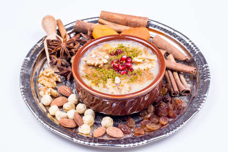 The Oldest Dessert In The World, Asure or Ashura (Noah Pudding) traditional dessert to serve on the...