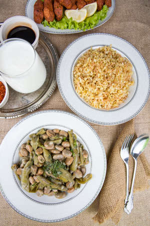 Turkish Food Broad Beans, Dill and Olive Oil / Olive Oil Broad Beans.