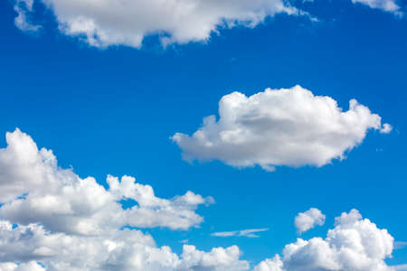 Blue sky background with clouds, view nature.
