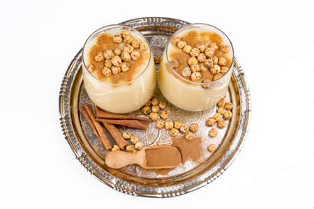 Boza or Bosa, traditional Turkish drink with roasted chickpea Boza or Bosa, traditional Turkish...