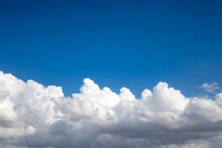 Blue sky background with clouds, view nature.の写真素材