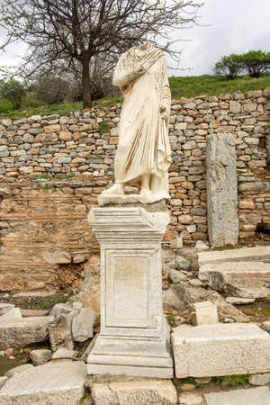 Travel concept photo; Turkey Izmir Selcuk Historical Ephesus ancient city