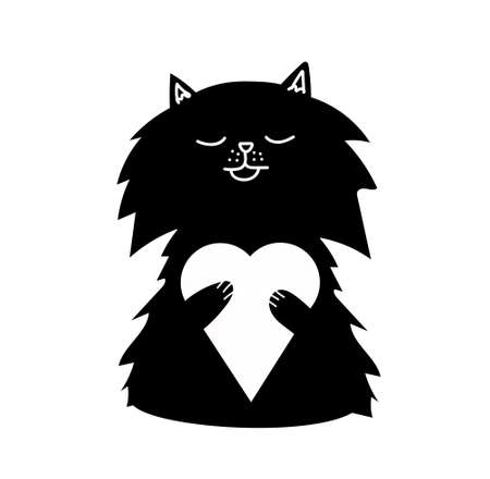 Fun, cartoon artistic cat figures drawings. Original studies.の写真素材