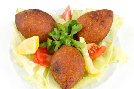 Traditional delicious Turkish foods; bulgur meatball (Icli kofte), Turkish kitchen.の写真素材