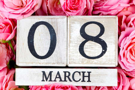 March 8th Calendar, copcept photo, International Women's Day