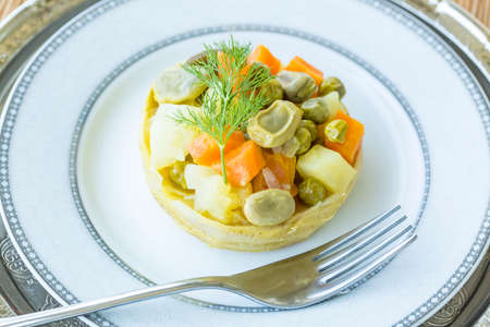 Traditional Delicious Turkish foods; artichoke with olive oil (Olive Oil Artichoke)の写真素材