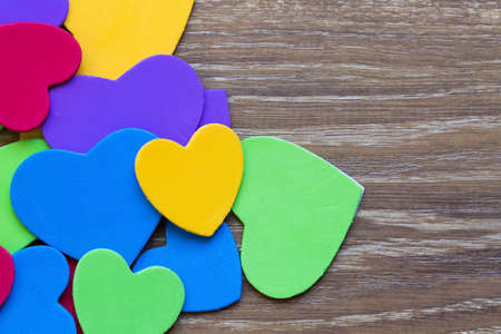 Colorful heart figure. Love symbol concept photo.