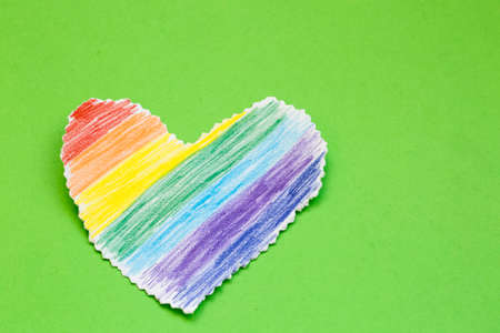 Colorful rainbow figure on the white backgroundの写真素材