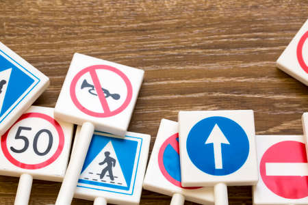 Safety signs and symbols. Health and safety signs and symbols in the workplaceの写真素材