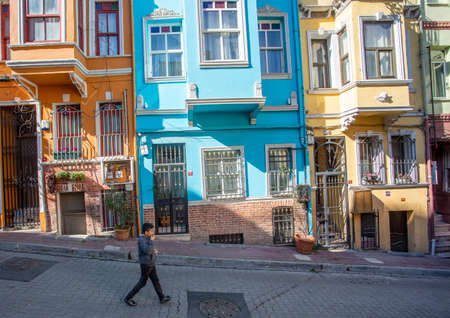 Colorful houses in the historical center of Havana, Cuba.の写真素材