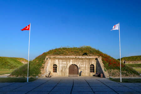 Canakkale / Turkey, 26 May, 2019, Rumeli Mecidiye emplacement fort (Turkish Tabya) in Eceabat,...