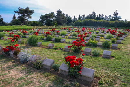 Gallipoli, Turkey / May 26, 2019 / Lone Pine Cemetery is a Commonwealth War Graves Commission...