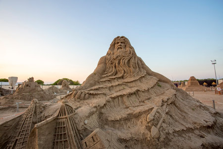 Sand castle in the center of the city of Jeddah, Saudi Arabiaの写真素材