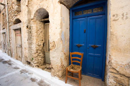 Old door, wooden and wall texture background