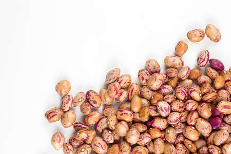 Legumes; dried roman beans. Dried pinto beans.の写真素材