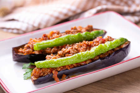 Turkish Traditional Aubergine Eggplant Meal - Carnival (Riven Belly)の写真素材