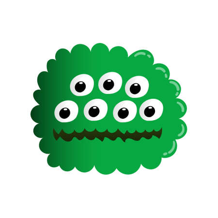 Different, interesting, funny cartoon figure; bacteria or germ or virusの写真素材