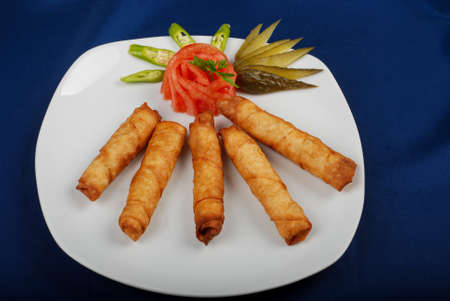 Cigarette Boregi Turkish Cigar Shaped Rollsの写真素材